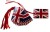 Pack 10 Gift Tags with Ribbon Ties - UNION JACK