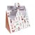 Triangle Gift Box with Mini Bows - SMALL CHRISTMAS CHARACTER/SILVER BOWS (PK10)