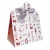 Triangle Gift Boxes with Mini Bows - LARGE CHRISTMAS CHARACTER/SILVER BOWS (pk10)