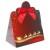 Triangle Gift Boxes with Mini Bows - LARGE REINDEER/RED BOWS (pk10)