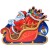Complete Gift Basket Kit - (small) SANTA SLEIGH / RED ACCESSORIES