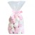 CANDY BAGS (pk 10) with Block Bottom and Twist Ties - CLEAR (large)