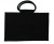 LARGE Open Jute Bag with Cotton Corded Handles - 35x15x25cm high - BLACK