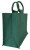 MEDIUM Open Jute Bag with Cotton Corded Handles - 30x12x20cm high - DARK GREEN