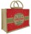 MEDIUM Open Jute Bag with Cotton Corded Handles - 30x12x20cm high - CHRISTMAS
