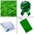 Complete Gift Basket Kit - (32x21x7cm) STEAMED WICKER TRAY / GREEN ACCESSORIES