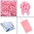 Complete Gift Basket Kit - (32x21x7cm) STEAMED WICKER TRAY / PINK ACCESSORIES