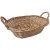 Oval Wicker Basket with Handles - 31x21x9cm (light brown)