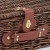 Superior VINTAGE BROWN WICKER Hamper (14'') with Eco-Friendly RED Bow - MEDIUM