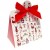 Triangle Gift Box with Mini Bows - SMALL CHRISTMAS CHARACTER/RED BOWS (PK10)