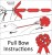 Pull Bows - 50mm - MATT METALLIC RED (pk 10)