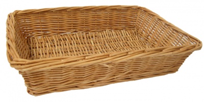 Steamed Wicker Basket /Tray - 41x30x9cm - SET OF 10