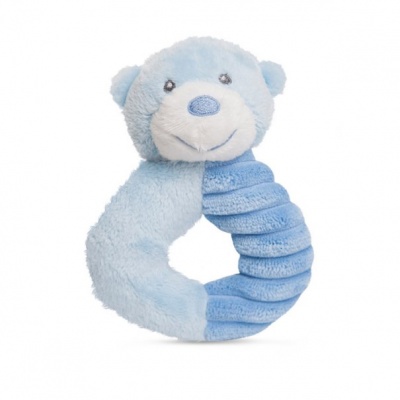 Bonnie Baby Bear RING RATTLE by Aurora - BLUE