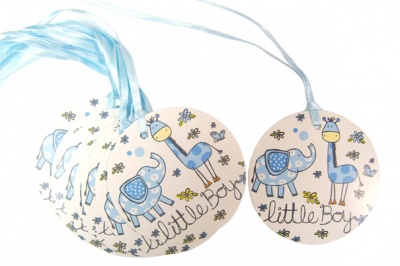 Pack 10 Gift Tags with Ribbon Ties - LITTLE BOY