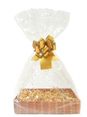 Complete Gift Basket Kit - (Medium) TARTAN EASY FOLD TRAY / GOLD ACCESSORIES