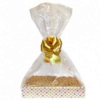 Complete Gift Basket Kit - (Large) SPOTTY EASY FOLD TRAY / GOLD ACCESSORIES