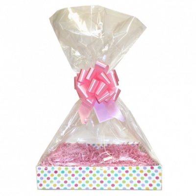 Complete Gift Basket Kit - (Small) SPOTTY EASY FOLD TRAY/PINK ACCESSORIES