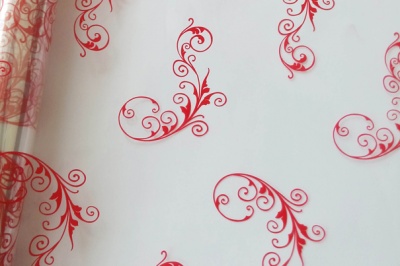 Cellophane Roll 80cm x 20m - RED SCROLL