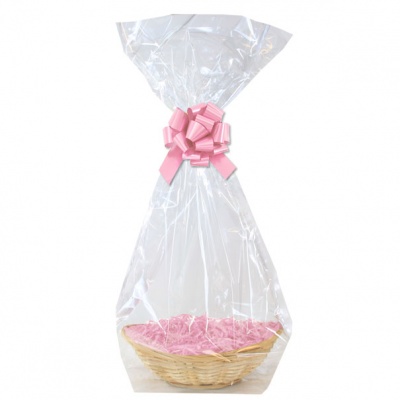 Complete Gift Basket Kit - (22cm) BAMBOO MEDIUM OVAL / PINK ACCESSORIES