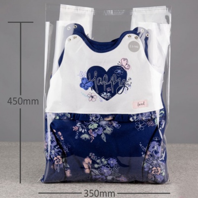 100 x Peel & Seal Display Bag with Safety Warning - 350mm x 450mm + 40mm lip