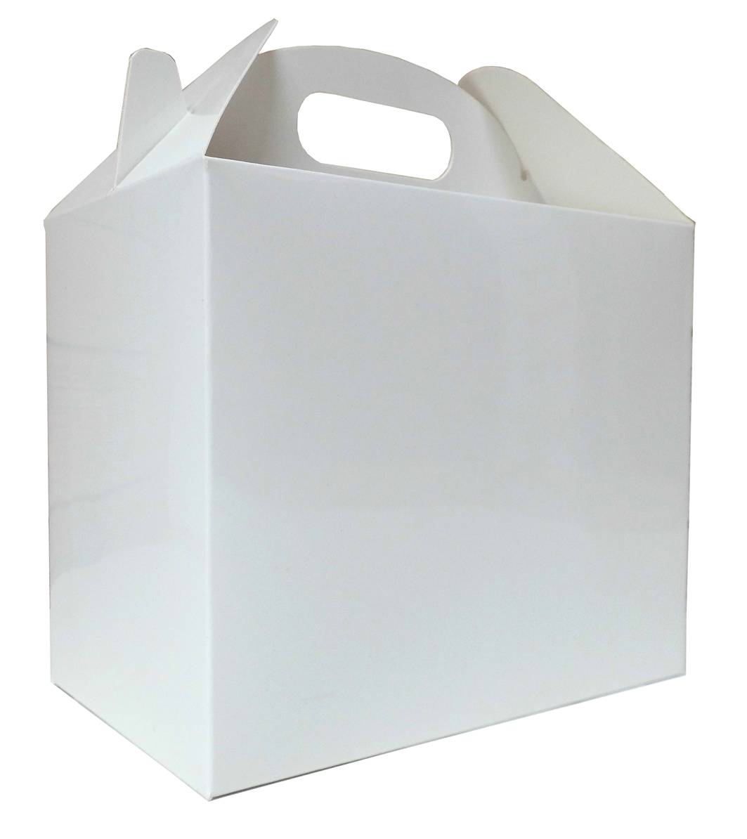 Pack of 10 GABLE BOXES 17x10x14cm - GLOSSY WHITE - www ...