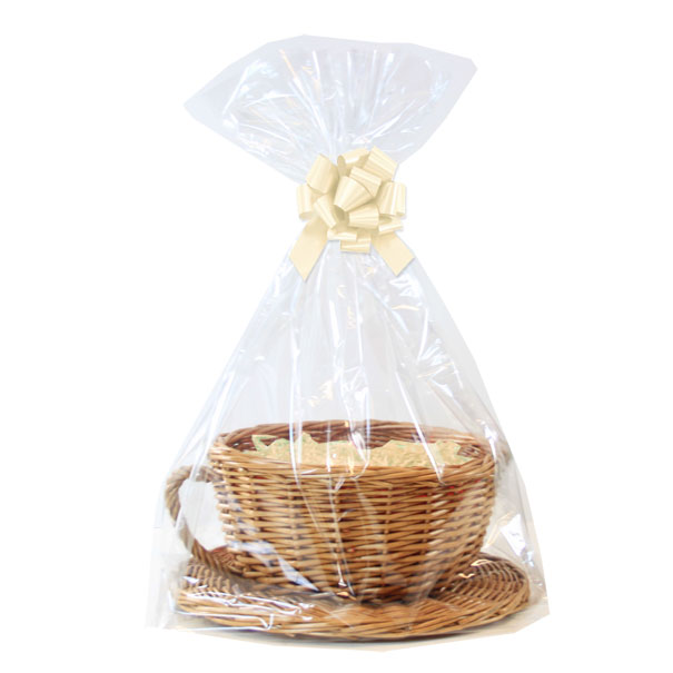 Gift Basket Kit - (Medium) WICKER CUP & SAUCER / CREAM ACCESSORIES
