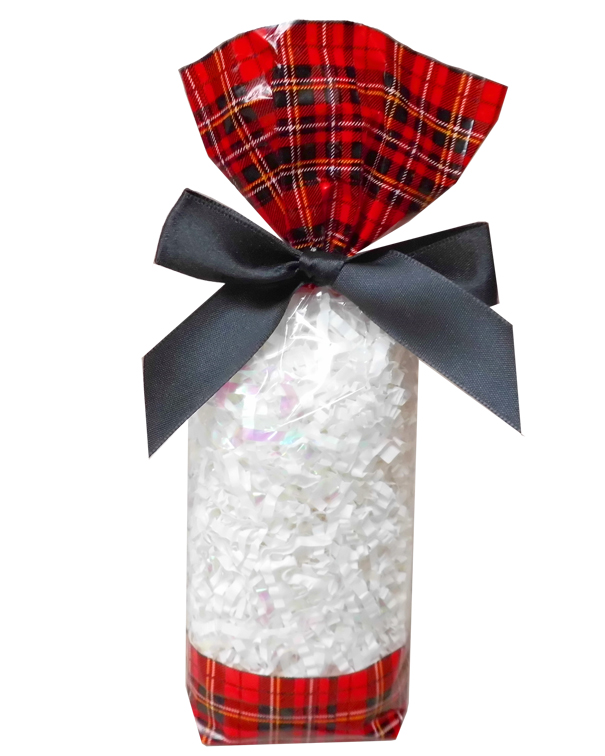 CANDY BAGS (pk 10) with Block Bottom and Twist Ties - TARTAN (small)